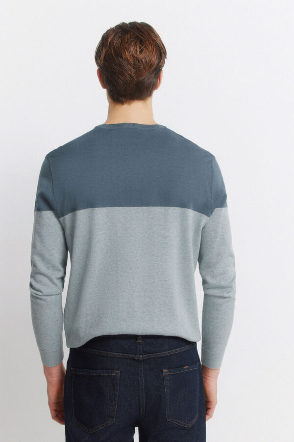 Springfield Colour block basic jumper blue