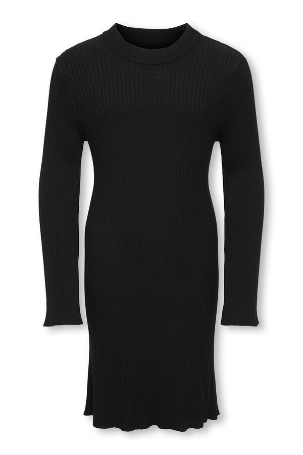 Only Girls Ribbed mini dress noir