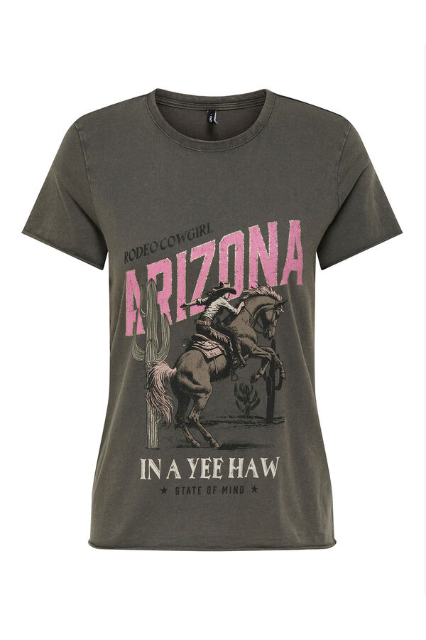 Only Printed short sleeve T-shirt grey