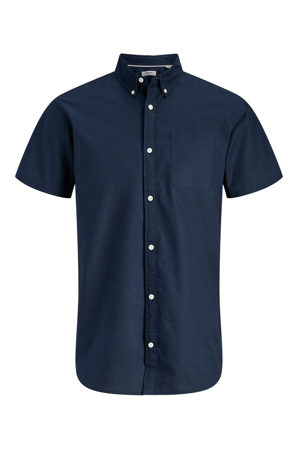JJ REBEL Short sleeve oxford shirt blue