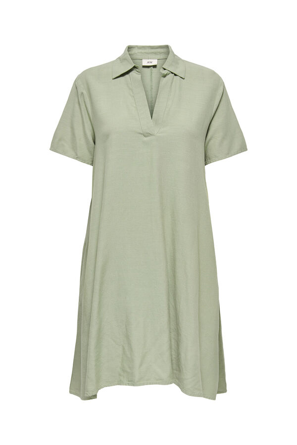 JDY Vestido corto camisero gris