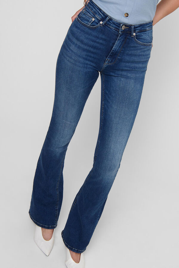 Springfield Jeans de corte flare azul medio