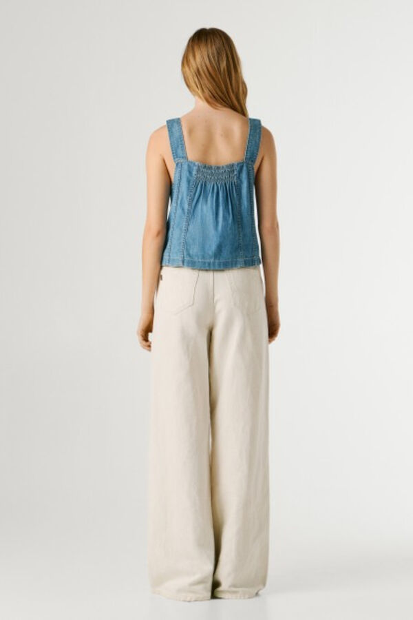 Pepe Jeans Lightweight denim gilet blue