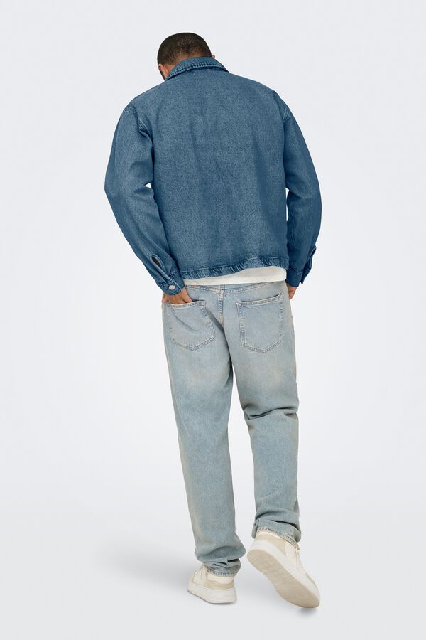Only & Sons Denim jacket with buttons blue