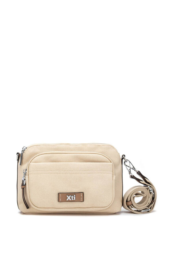 XTI Bandolera estilo urbano efecto piel beige