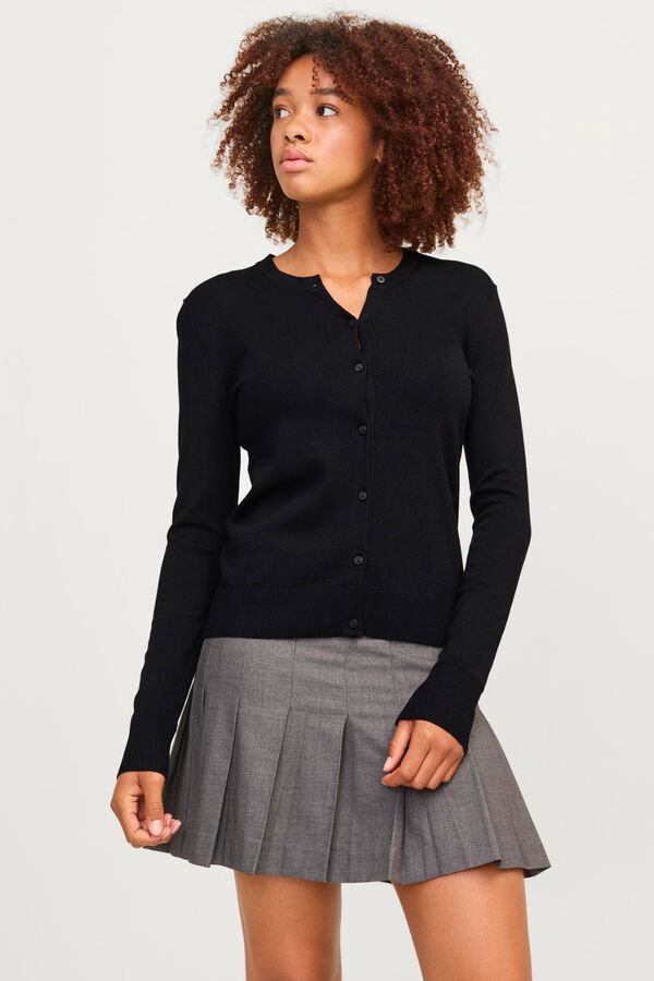 Jack & Jones Round neck cardigan Crna
