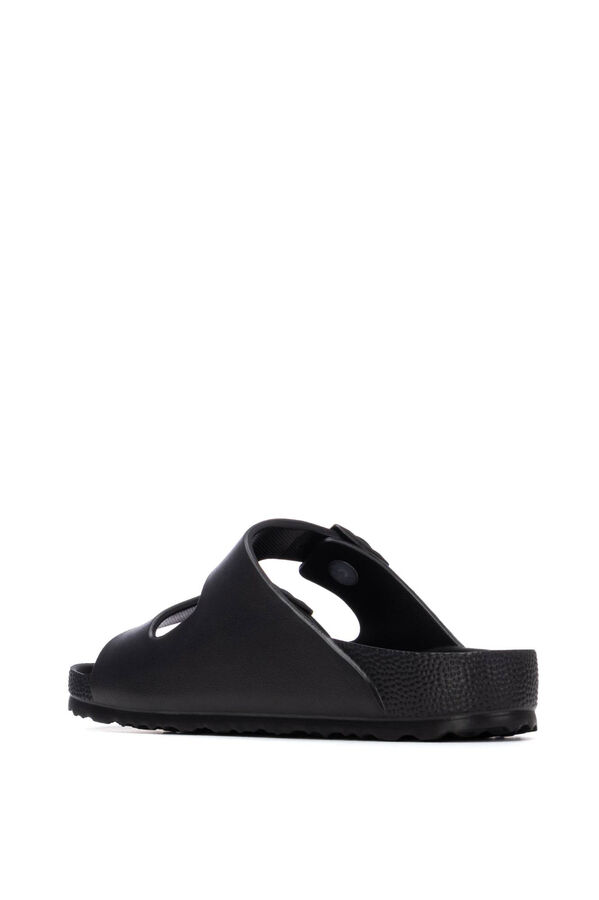 XTI Rubber sandal with buckle black