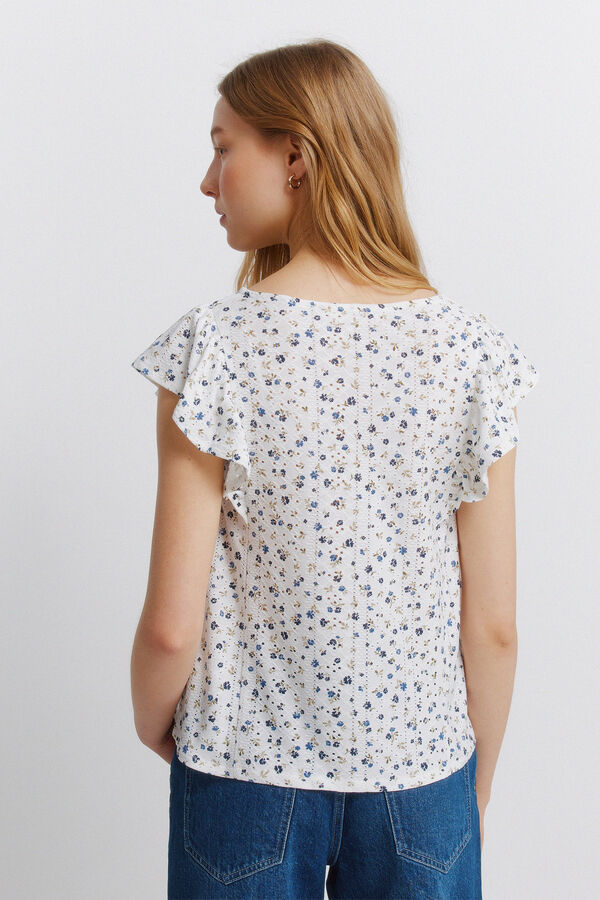 Springfield Embroidered short sleeve T-shirt brown