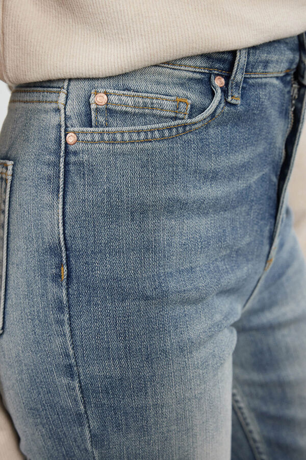 Trendyol Pantalón vaquero campana azul