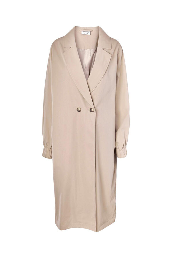 Springfield Long fashion trench coat brown
