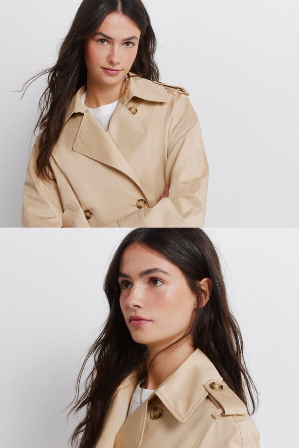 Springfield Short trench coat blue