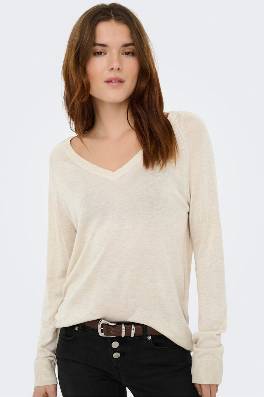 Jersey fino cuello de pico