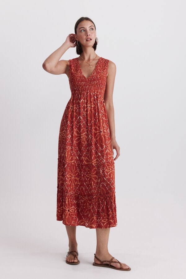 High Spirits Terracotta Dress tostado