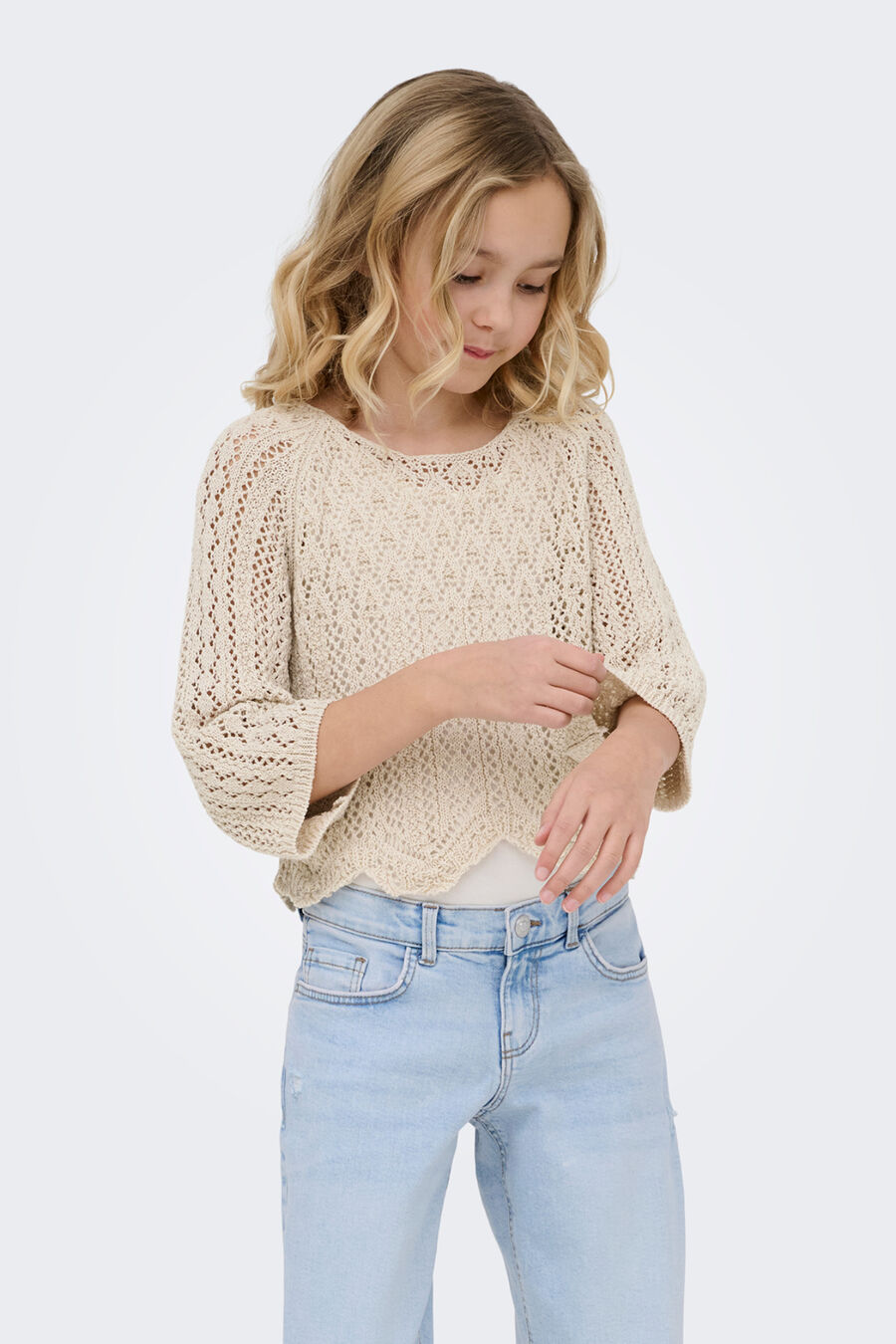 Jersey de punto ligero cropped