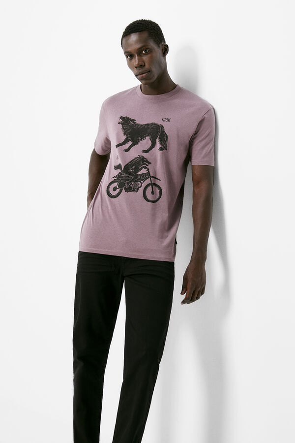Springfield Wolf motorbike T-shirt purple