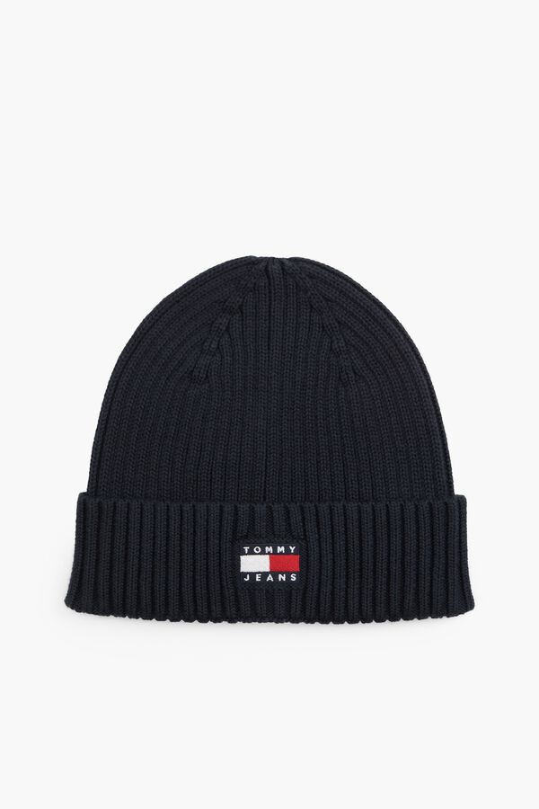 Tommy Jeans Gorro bandera dobladillo azul