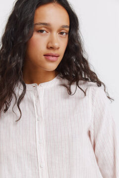 Springfield Linen long sleeve mandarin collar shirt