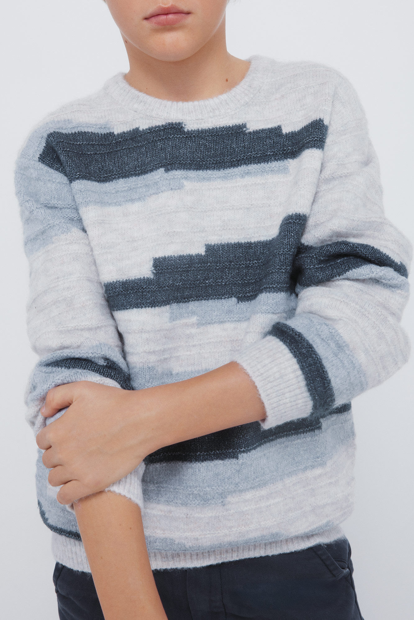 Springfield Kids Džemper sa geometrijskim figurama za dečake