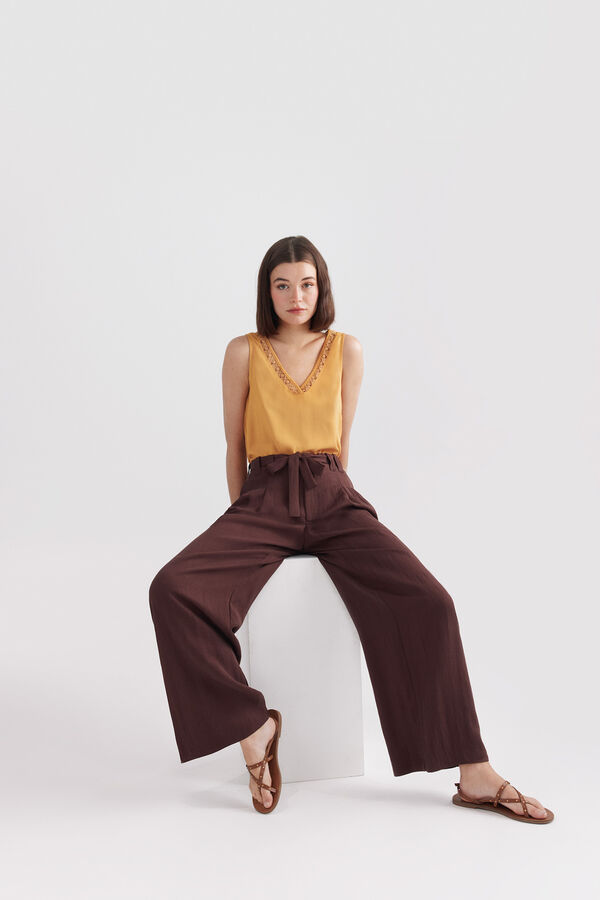 Springfield Tie tailored trousers brown