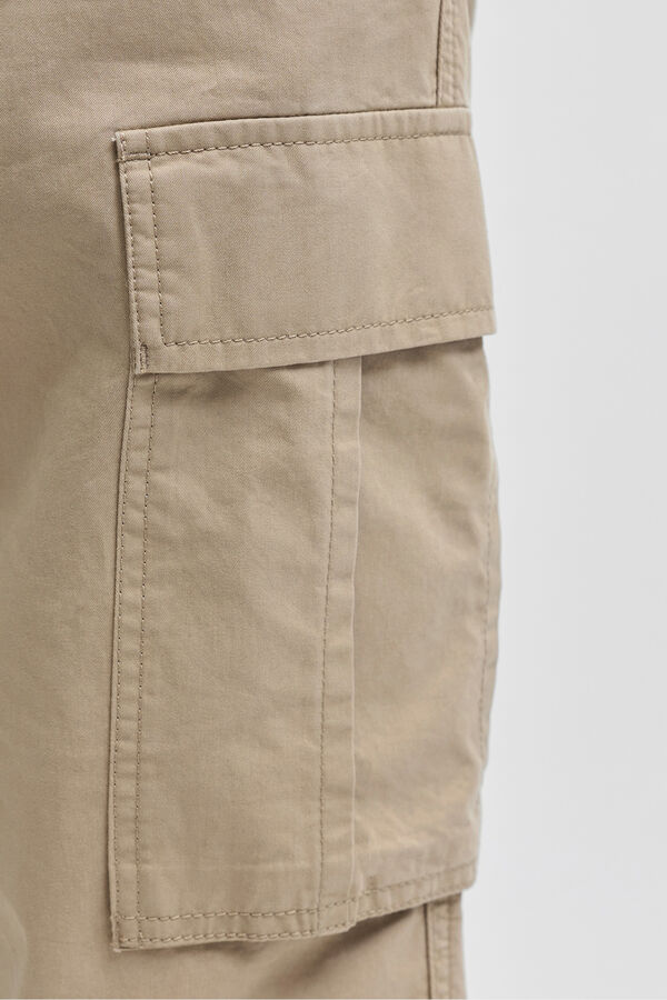 JJ REBEL Pantal&oacute;n cargo algod&oacute;n tiro medio gris
