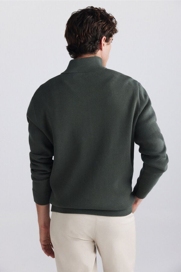 Springfield Zip fastening Milano cardigan green