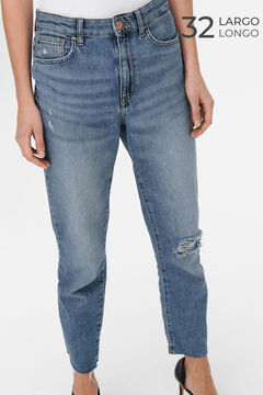 Springfield Jeans de corte Mom fit 5 bolsillos azul claro