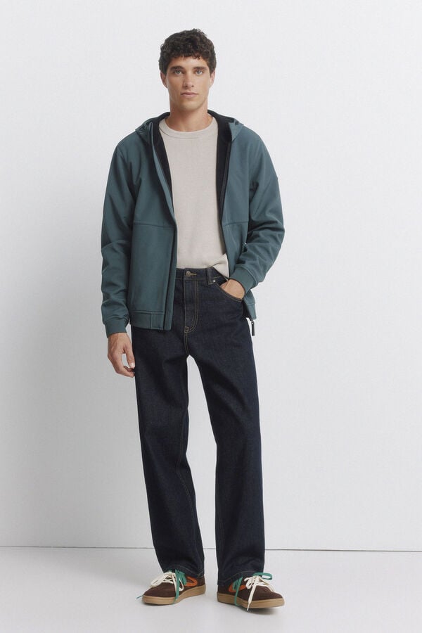 Springfield Softshell jacket with hood blue