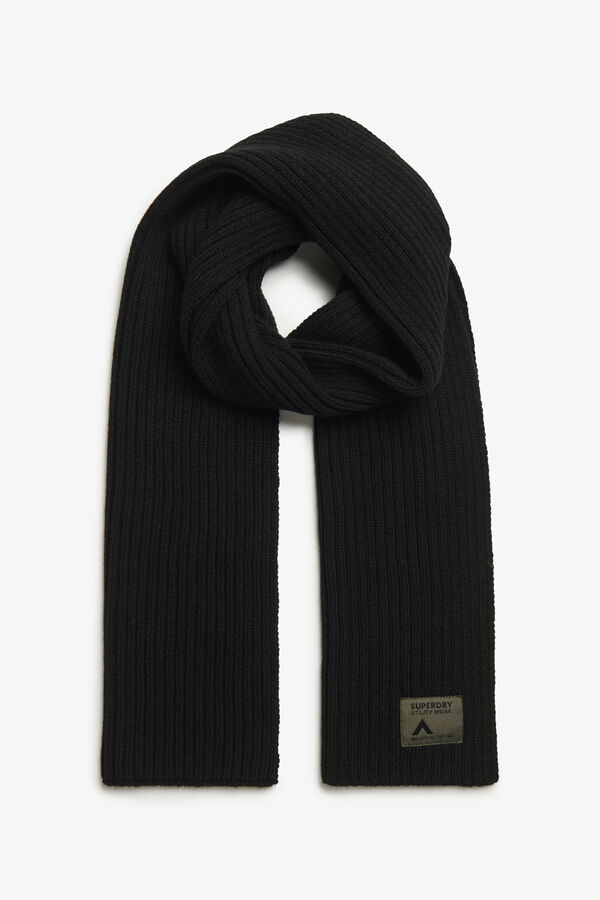 Superdry Bufanda de canal&eacute; negro