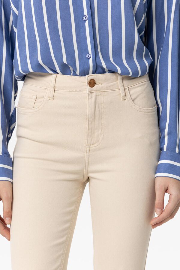 Tiffosi Jeans Megan Cropped Flare beige