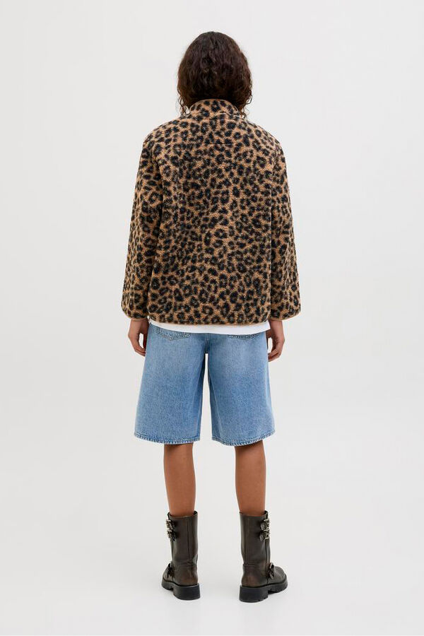 Jack & Jones Chaqueta teddy leopardo tostado