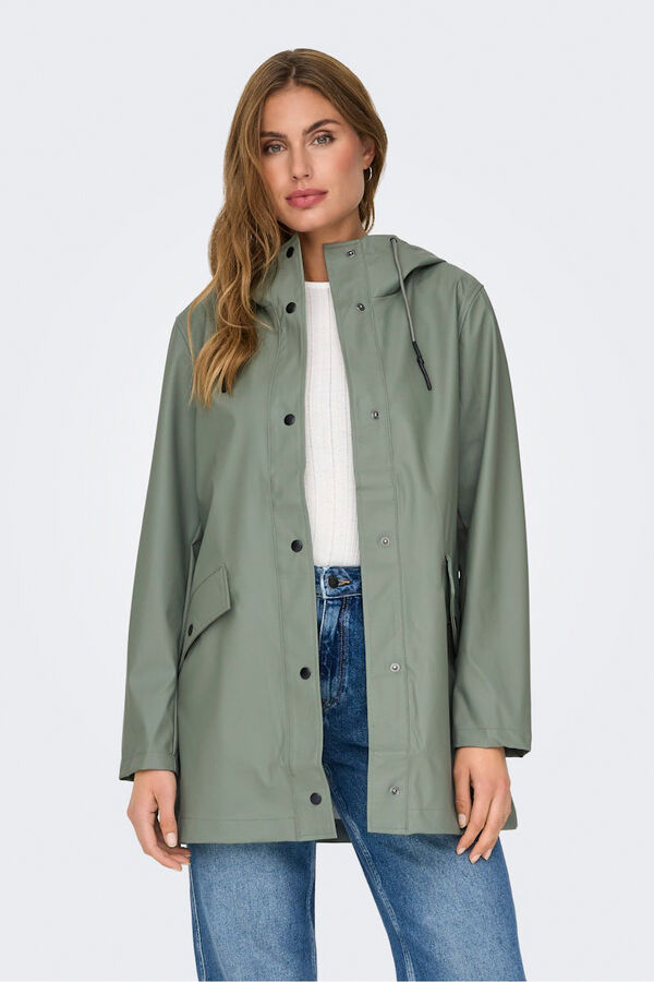 Only Hooded raincoat printed