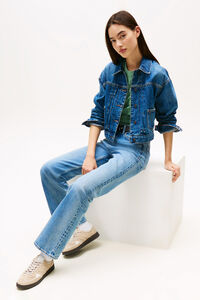 Tommy Jeans Zapatilla Tommy Jeans beige con suela marrón