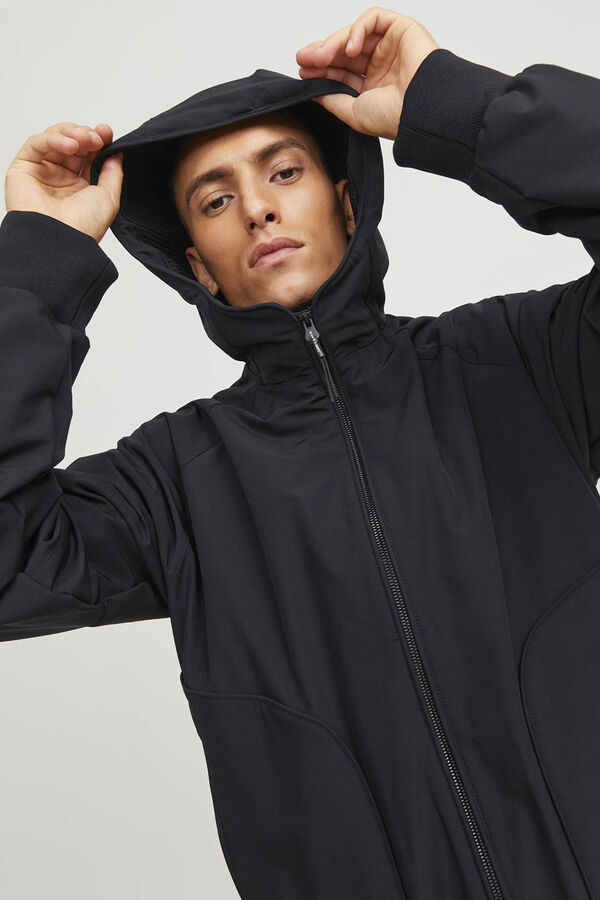 Jack & Jones Chaqueta bomber capucha negro