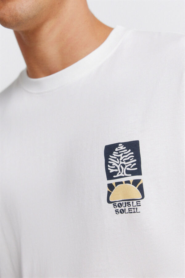 Springfield Springfield logo collage T-shirt beige
