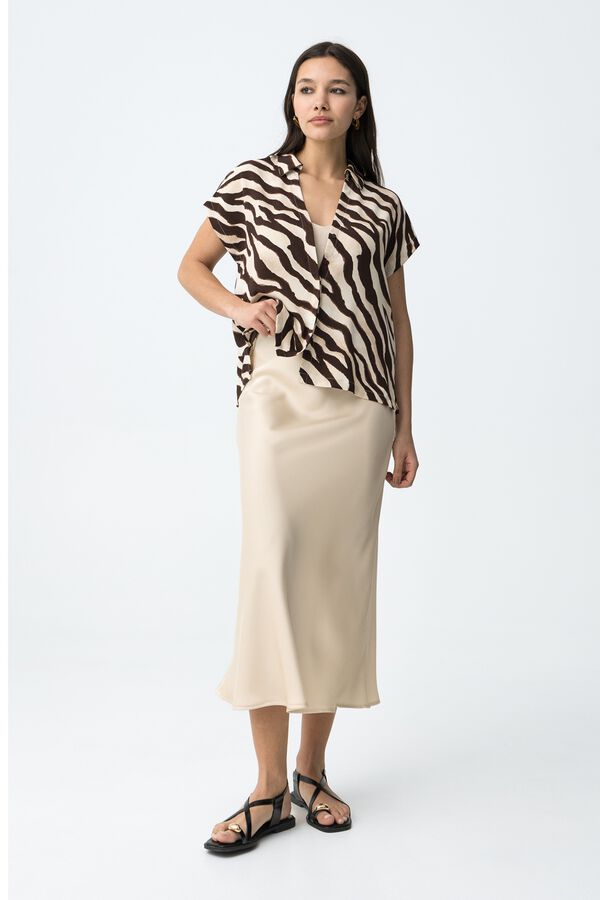 Tiffosi Falda Midi beige