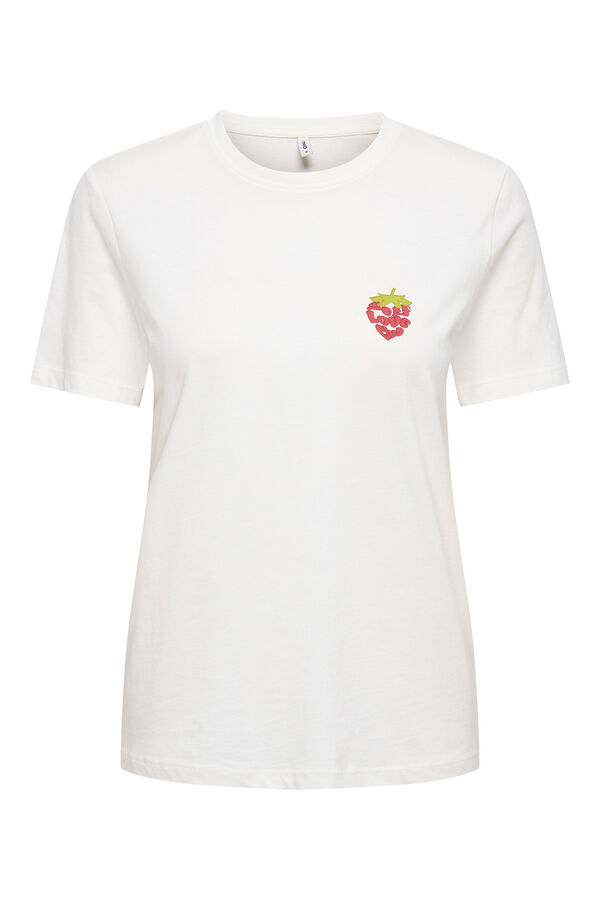 Only Plain short-sleeved T-shirt white