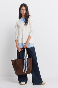 Springfield Camisola gola mao bimaterial