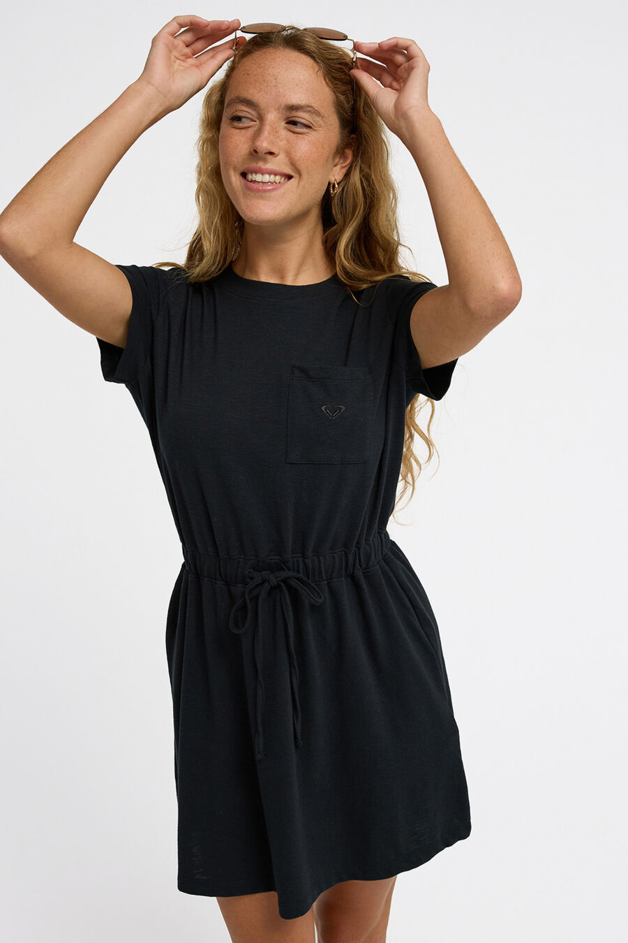 Vestido corto cintura elástica