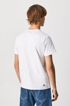 Springfield Camiseta detalle bolsillo blanco