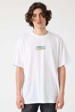Springfield Camiseta texto multicolor white