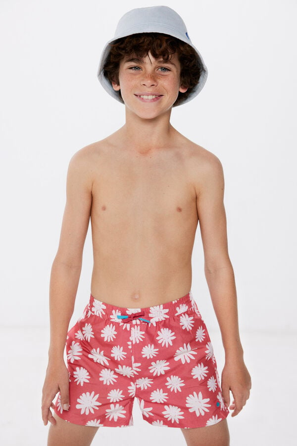 Springfield Boy's floral swim shorts rust