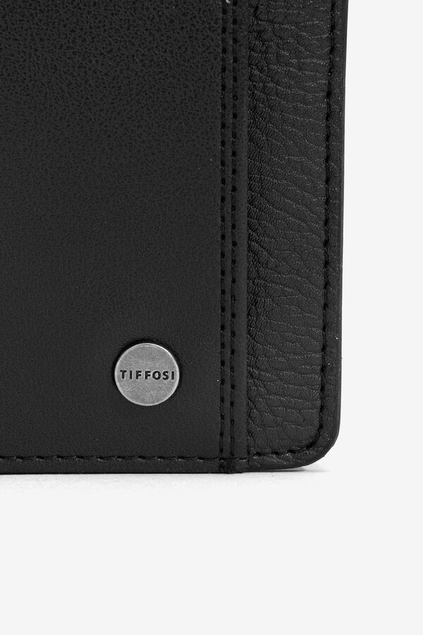 Tiffosi Brieftasche M&uuml;nzfach Lederoptik  Schwarz