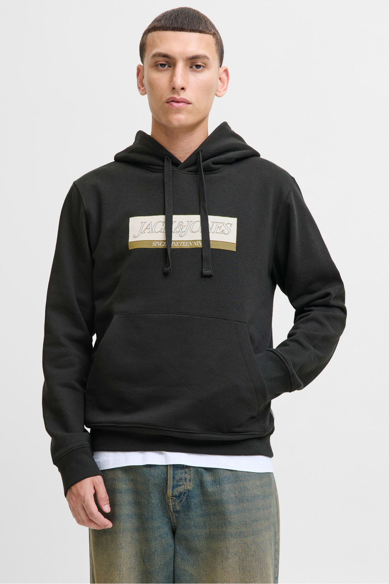 Jack & Jones Sweatshirt com capuz e logo frontal