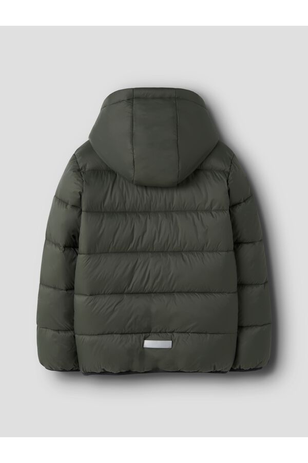 Name It Puffer jacket with hood green