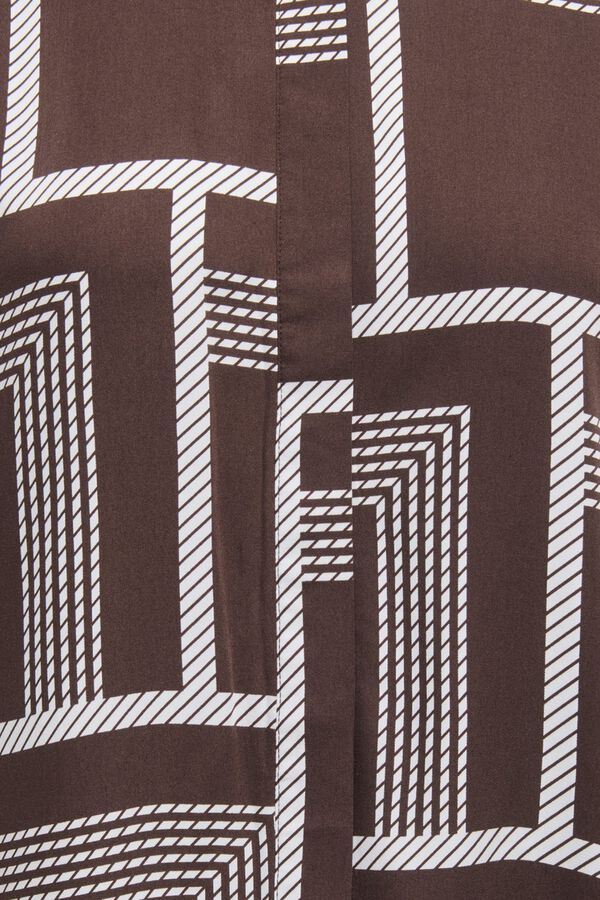 Only Geometric print shirt brown