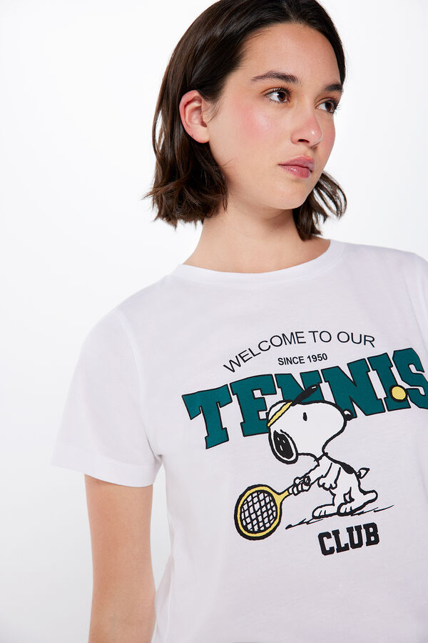 Springfield T-shirt "Tennis Snoopy" branco