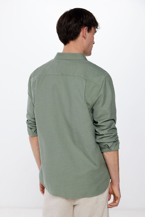 Springfield Textured rustic shirt green