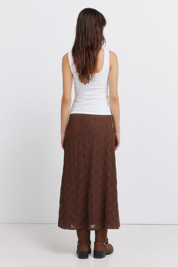Springfield Midi structured skirt nude