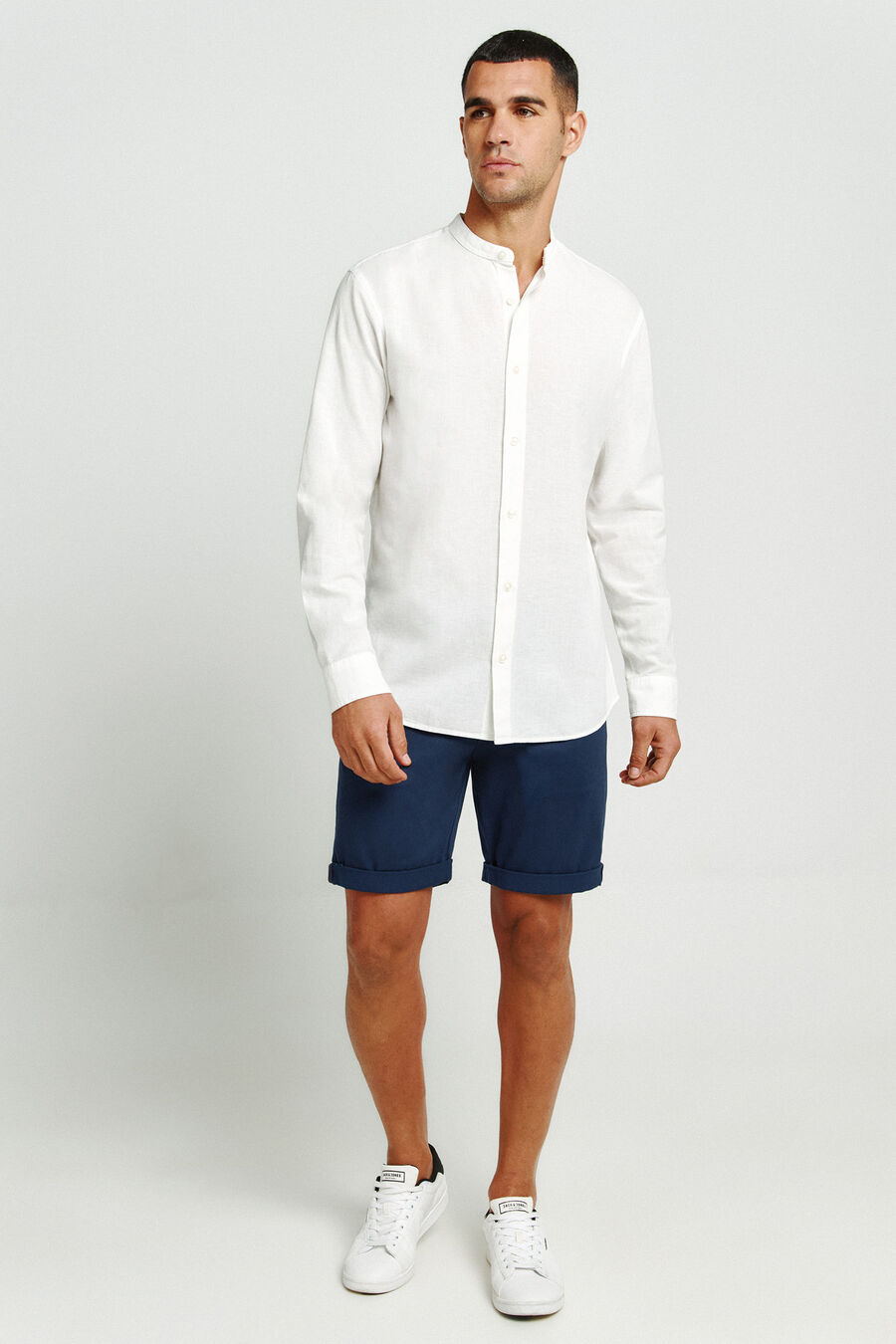 Camisa manga larga con lino