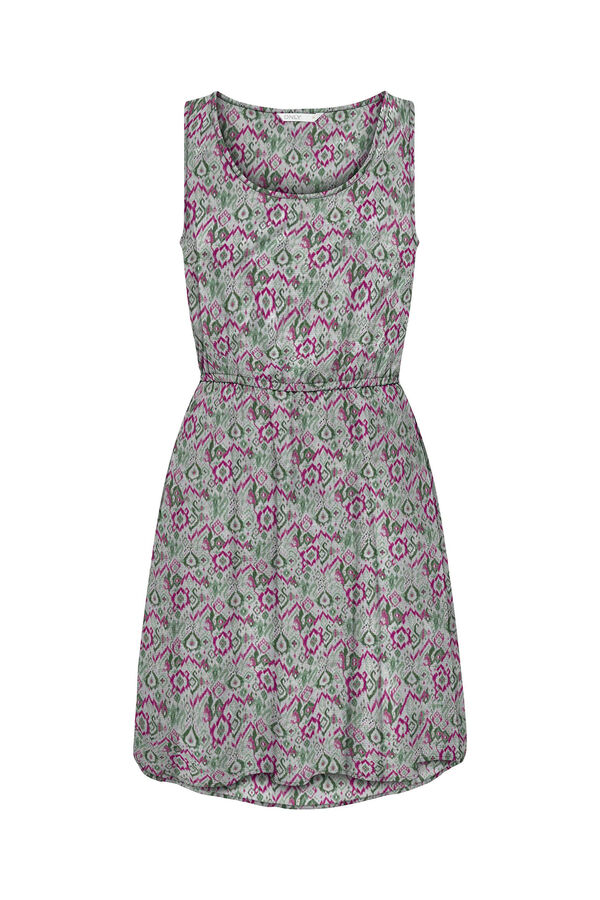 Springfield Short printed sleeveless dress ružičasta